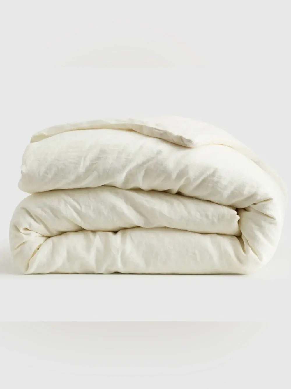 NWT Quince European Linen 1 Piece Duvet Cover, Full/Queen (Ivory)
